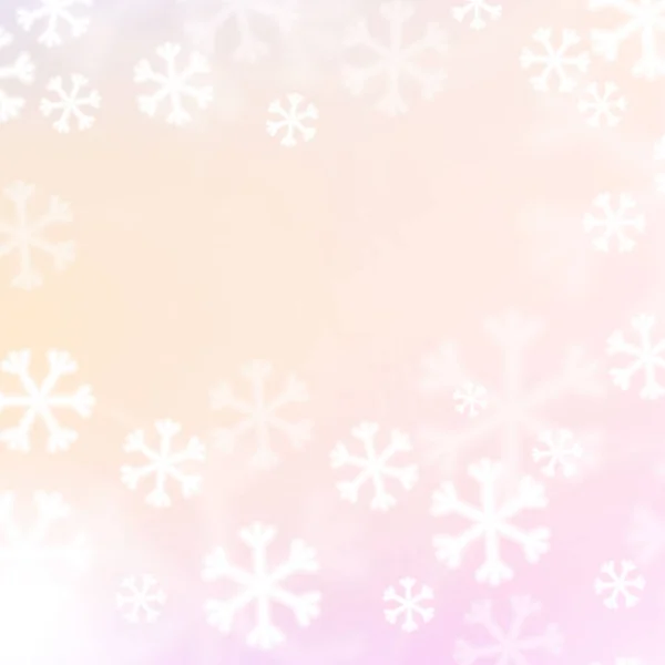Αφηρημένο Χριστουγεννιάτικο Φόντο Λευκές Νιφάδες Χιονιού Παστέλ Αποχρώσεις Εικονογράφηση Διανύσματος — Διανυσματικό Αρχείο
