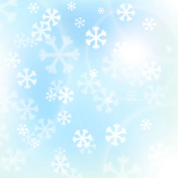 带白色雪花的圣诞背景图 彩色渐变 矢量图解 寒冷的冬季自然背景 — 图库矢量图片