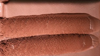 Dokuma dondurmalı çikolata, Top view yiyecek konsepti, tasarım için boşluk..