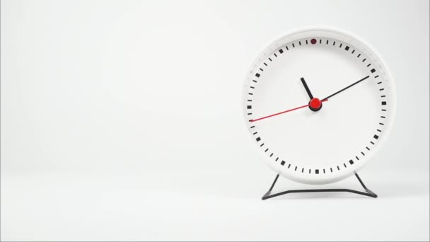 Time Lapse White Clock Tell Time Clock Time Take Break — Stock Video