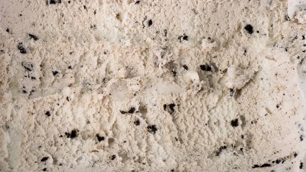 Sorvete Textura Cookies Creme Visão Superior Conceito Comida Branco Para — Fotografia de Stock