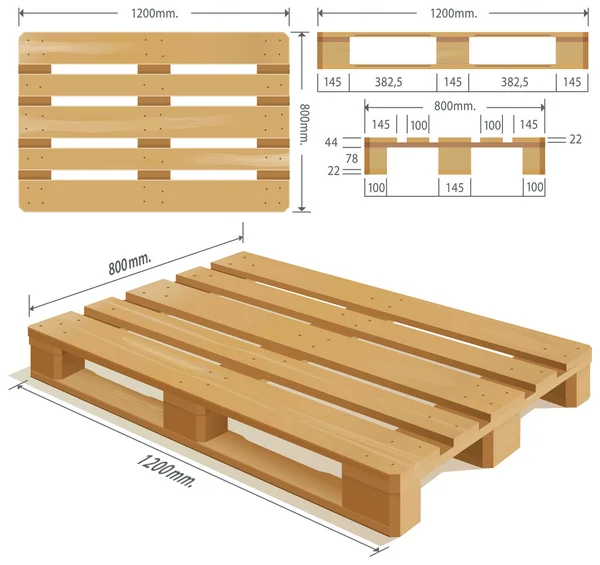 Palet de madera — Archivo Imágenes Vectoriales