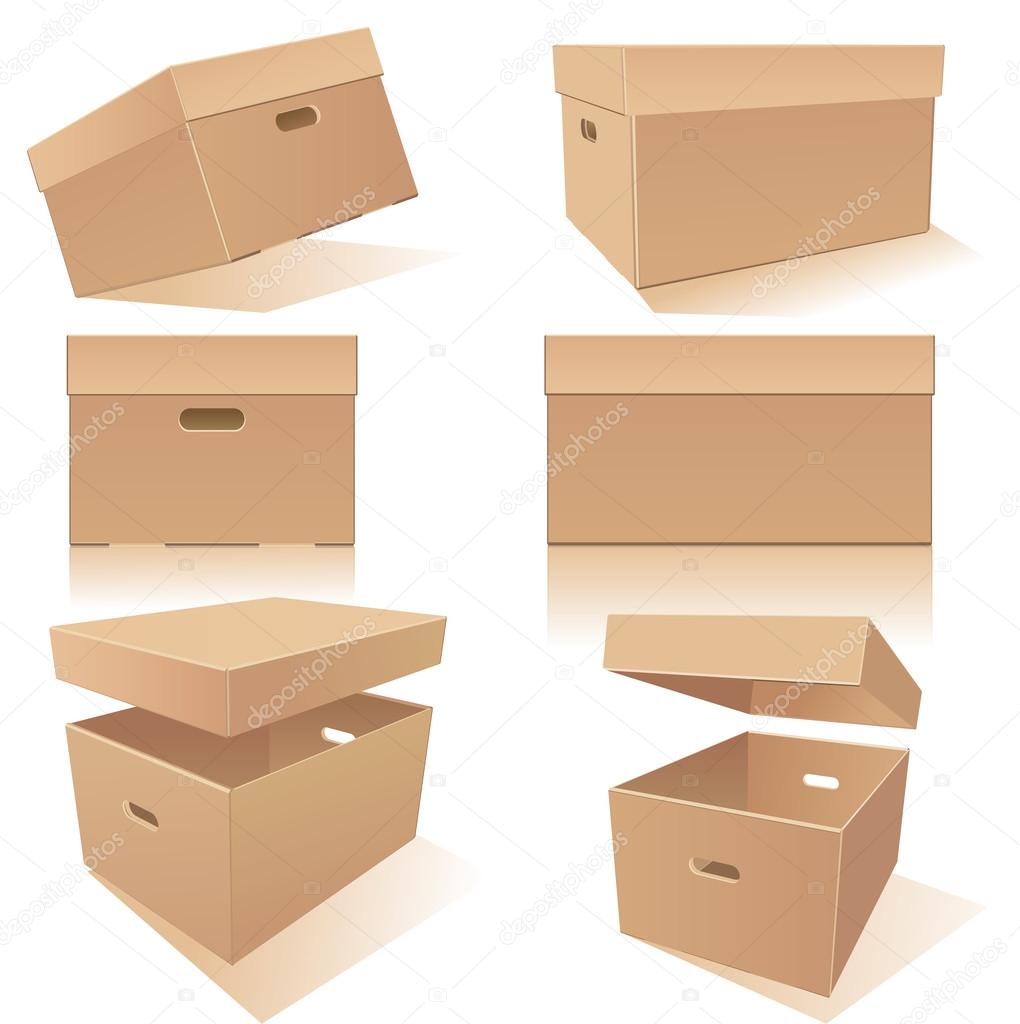 Boxes with handles and lids