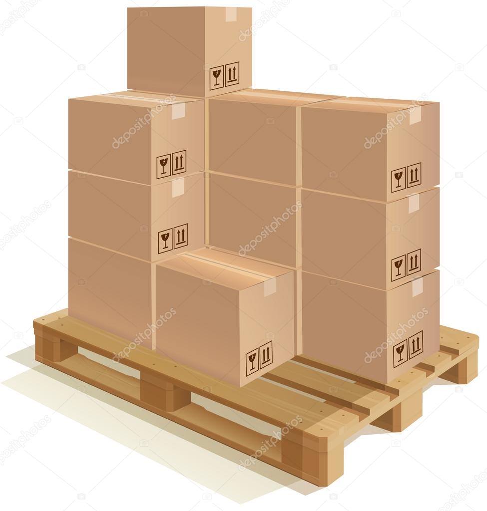 Pallet with boxes