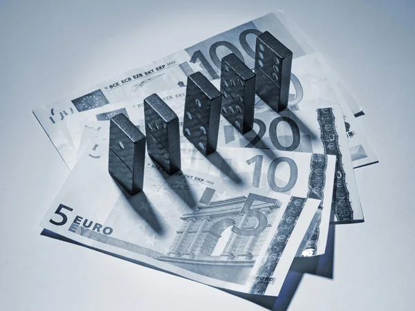 Financial domino — Stock Photo, Image