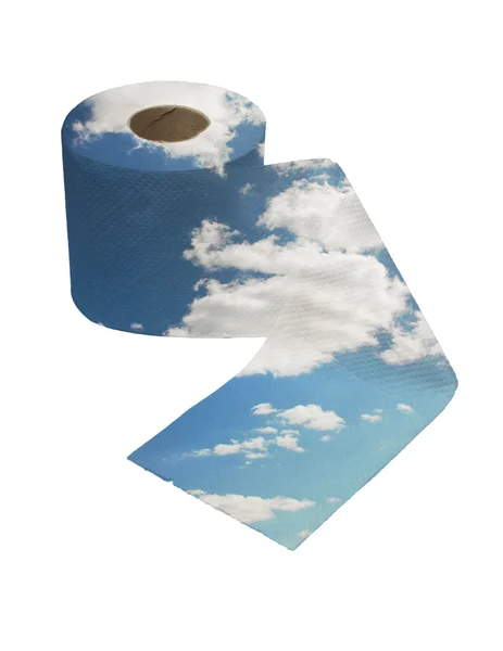 Toilettenpapier Himmel — Stockfoto