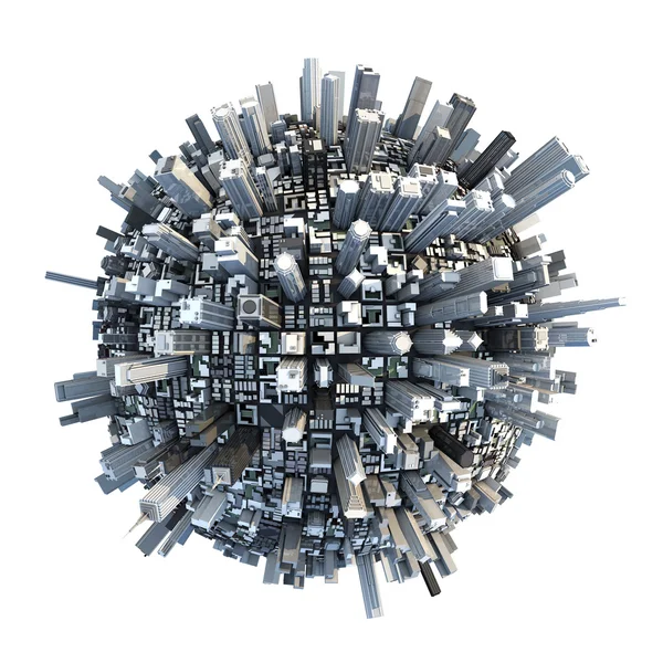 izole minyatür kaotik kentsel gezegen