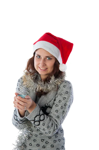 Fille dans une casquette rouge — Photo