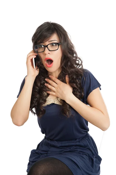 Mujer con teléfono móvil —  Fotos de Stock