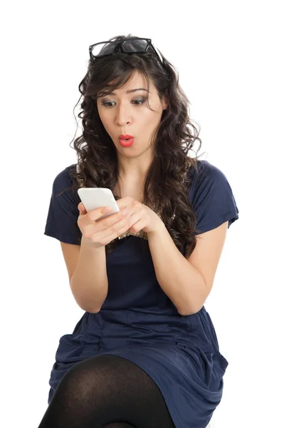 Woman with mobile phone — Stock Photo, Image