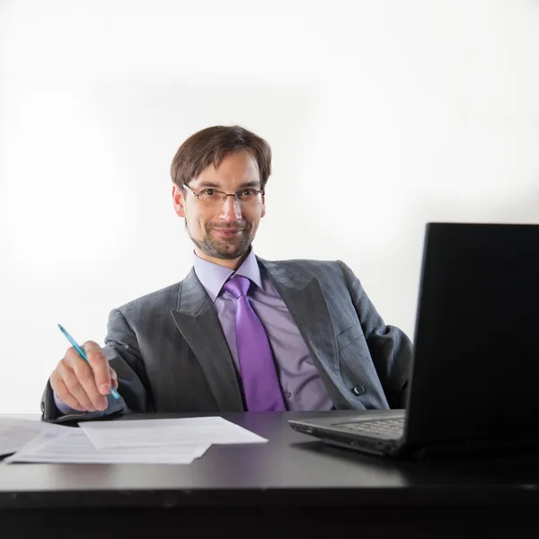 Business man wearing glasses — Stock Photo, Image