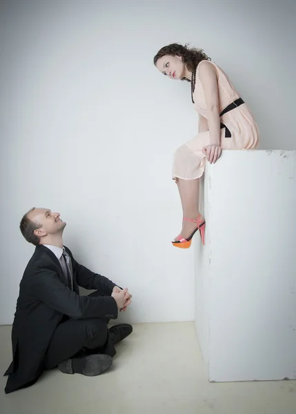 男性と女性の交わり — ストック写真
