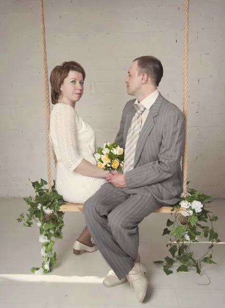 Bride and bridegroom — Stock Photo, Image