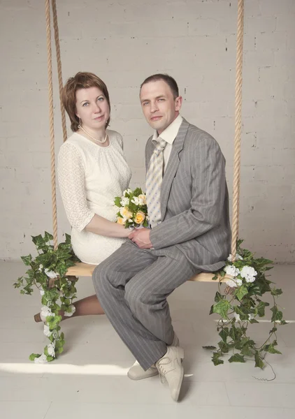 Bride and bridegroom — Stock Photo, Image