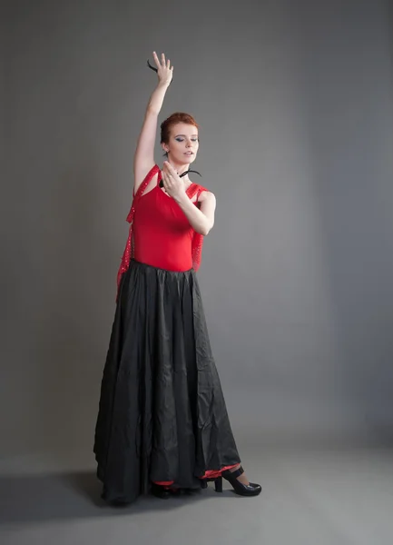 Dancer with castanets — Stock Photo, Image