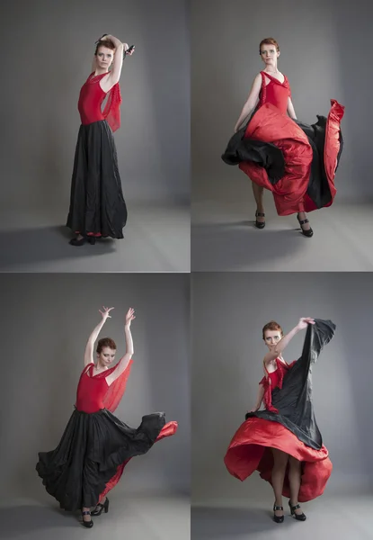 Flamenkokollage – stockfoto