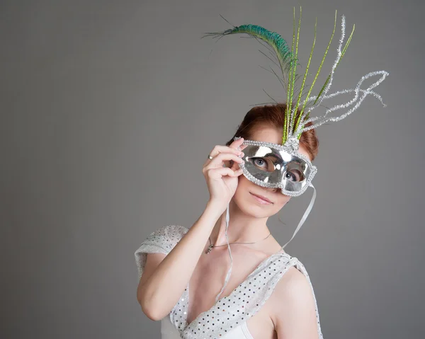 Artist with mask — Stock Photo, Image