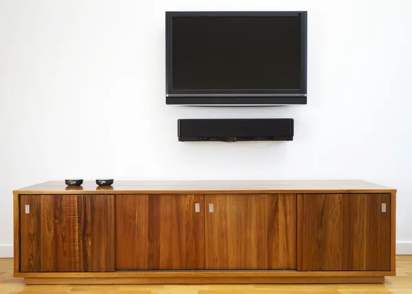 TV and cabinet horizontal — Stock Photo, Image