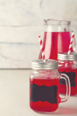 kopya alanı boş etiket kırmızı retro içecekler