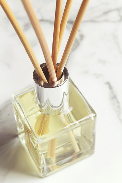 Aromatherapy reed diffuser air freshener close up