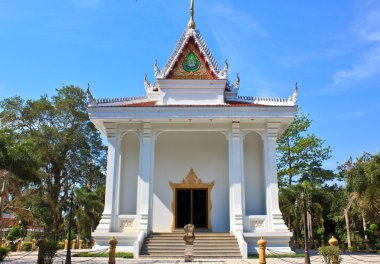 Beyaz köşk Wat Rhai Tapınağı PA,: Trat, Thailand