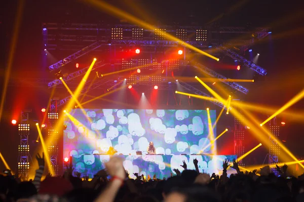 Steve aoki show på 808 festival 2013 — Stockfoto