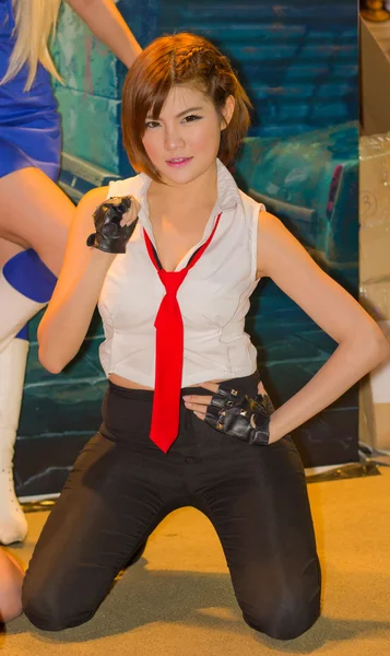 Un anime giapponese non identificato cosplay posa in Thailandia Game Sho — Foto Stock