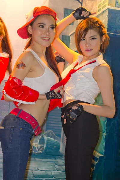Niezidentyfikowane japońskie anime cosplay stanowią w Tajlandii gry sho — Zdjęcie stockowe