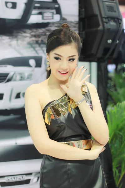 An Unidentified female presenter pose in Bangkok International M — Stock Photo, Image