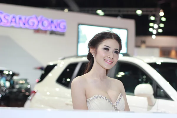 An Unidentified female presenter pose in Bangkok International M — Stock Photo, Image