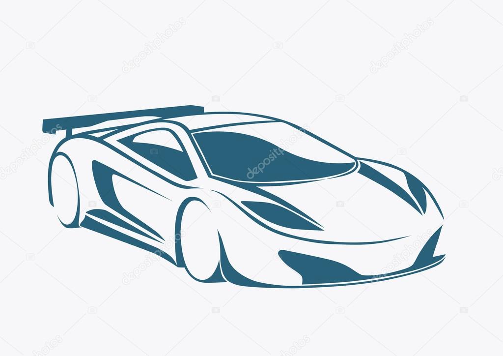 Racing auto logo and speed