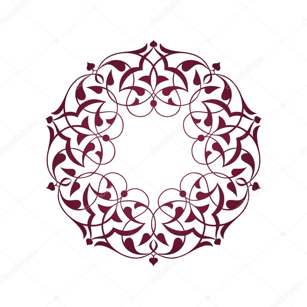 Pembe Osmanlı motifleri beyaz zeminde