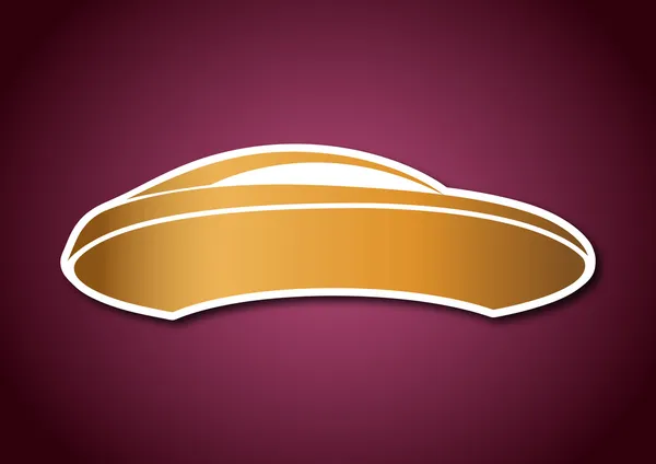 Bil logo rosa guld papper bakgrund — Stock vektor