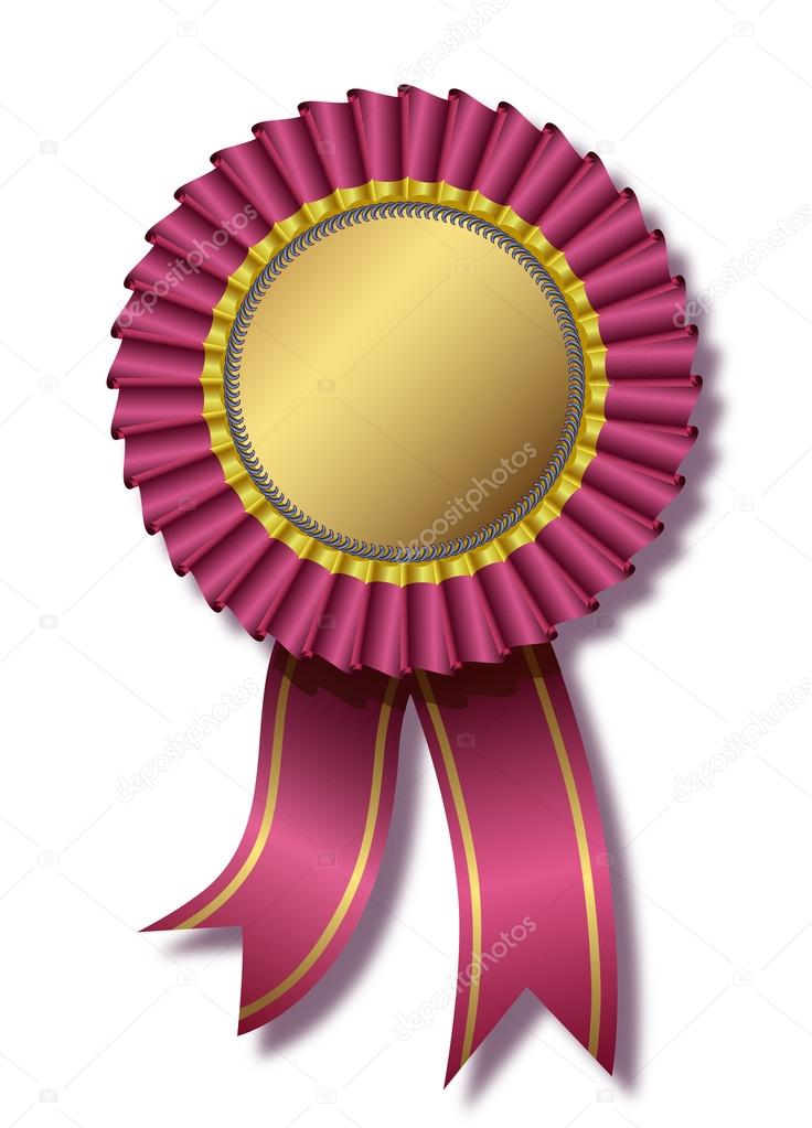 Pink prize white background