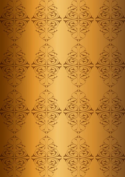 Motifs ottomans et rond arrière en or — Image vectorielle