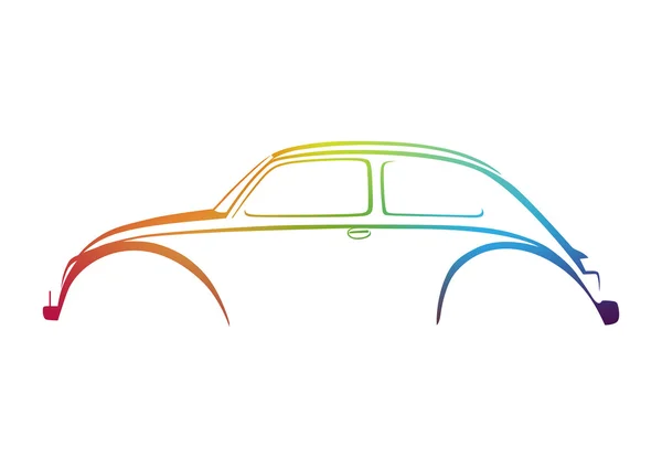 Logo de voiture mignon coloré — Image vectorielle