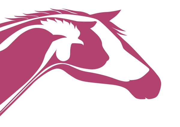 Logo veterinario rosa — Vettoriale Stock