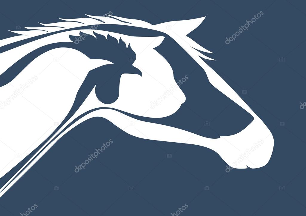 Animal silhouettes and veterinary logo