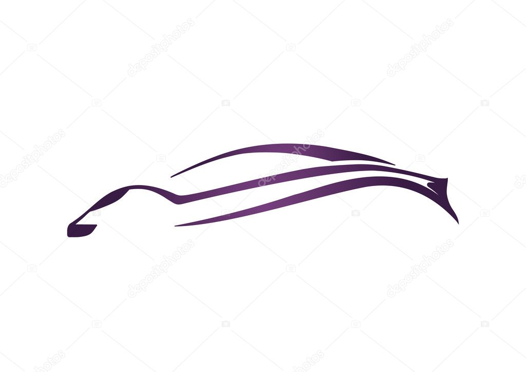 Estetik ve hızlı araba logosu