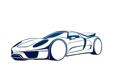 Soyut vektör araba logosu