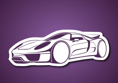 Soyut vektör araba logosu