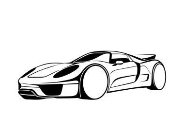 Soyut vektör araba logosu