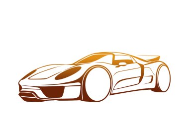Soyut vektör araba logosu