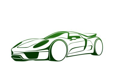 Soyut vektör araba logosu
