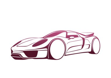 Soyut vektör araba logosu