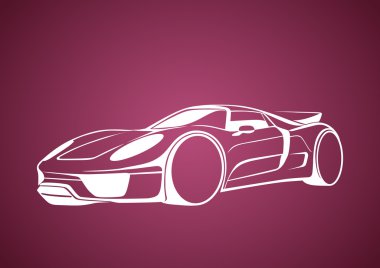 Soyut vektör araba logosu