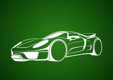Soyut vektör araba logosu