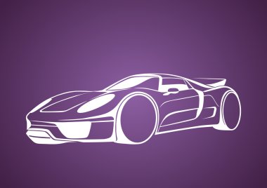 Soyut vektör araba logosu
