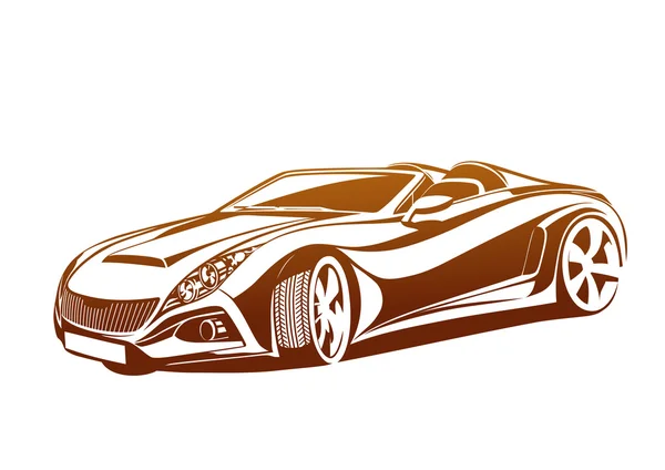 カリグラフィ車のロゴ — ストックベクタ