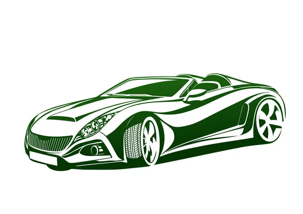 Logo del coche caligráfico — Vector de stock